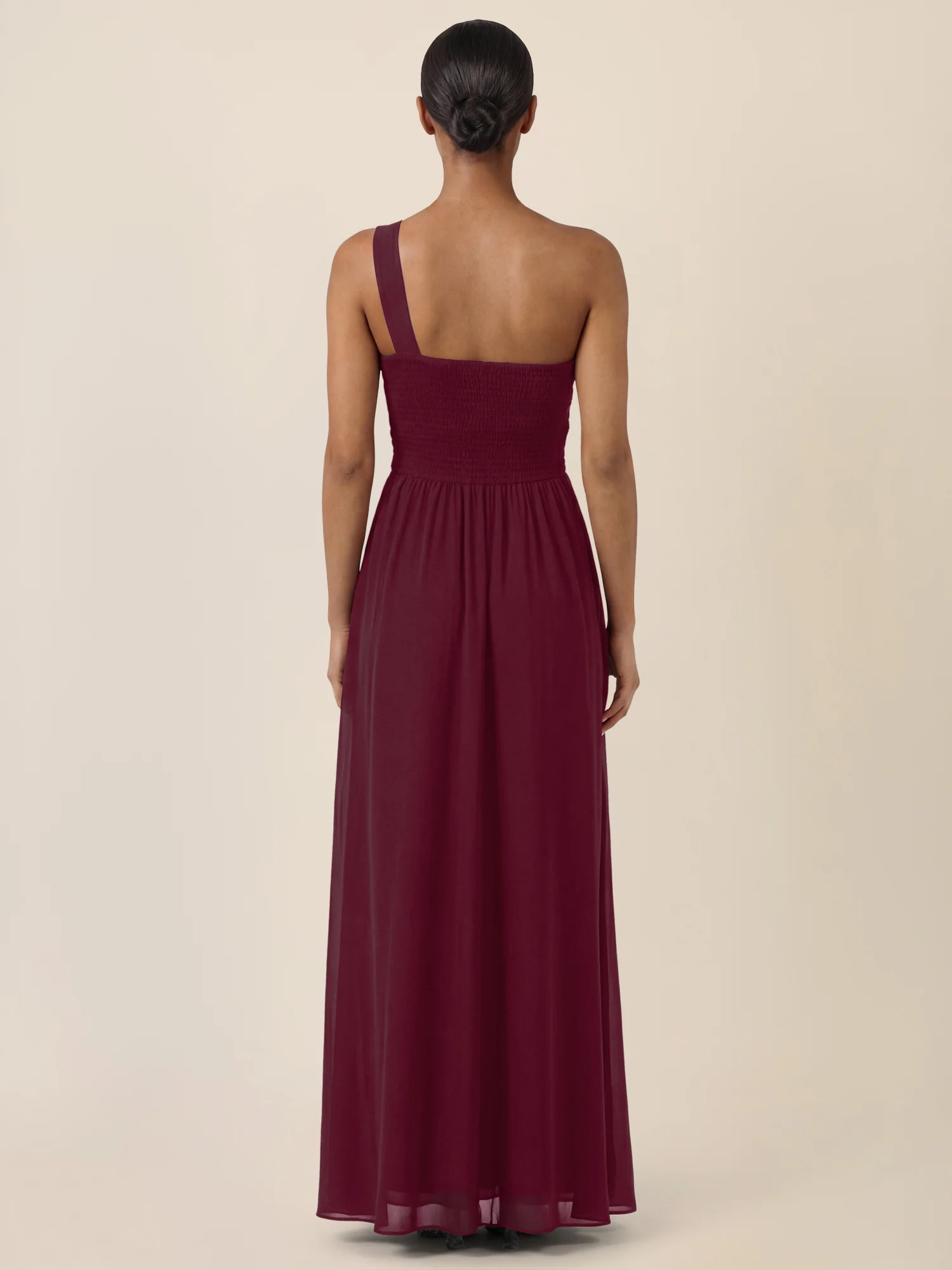 APART Abendkleid mit One-Shoulder-Design | weinrot - Image 2