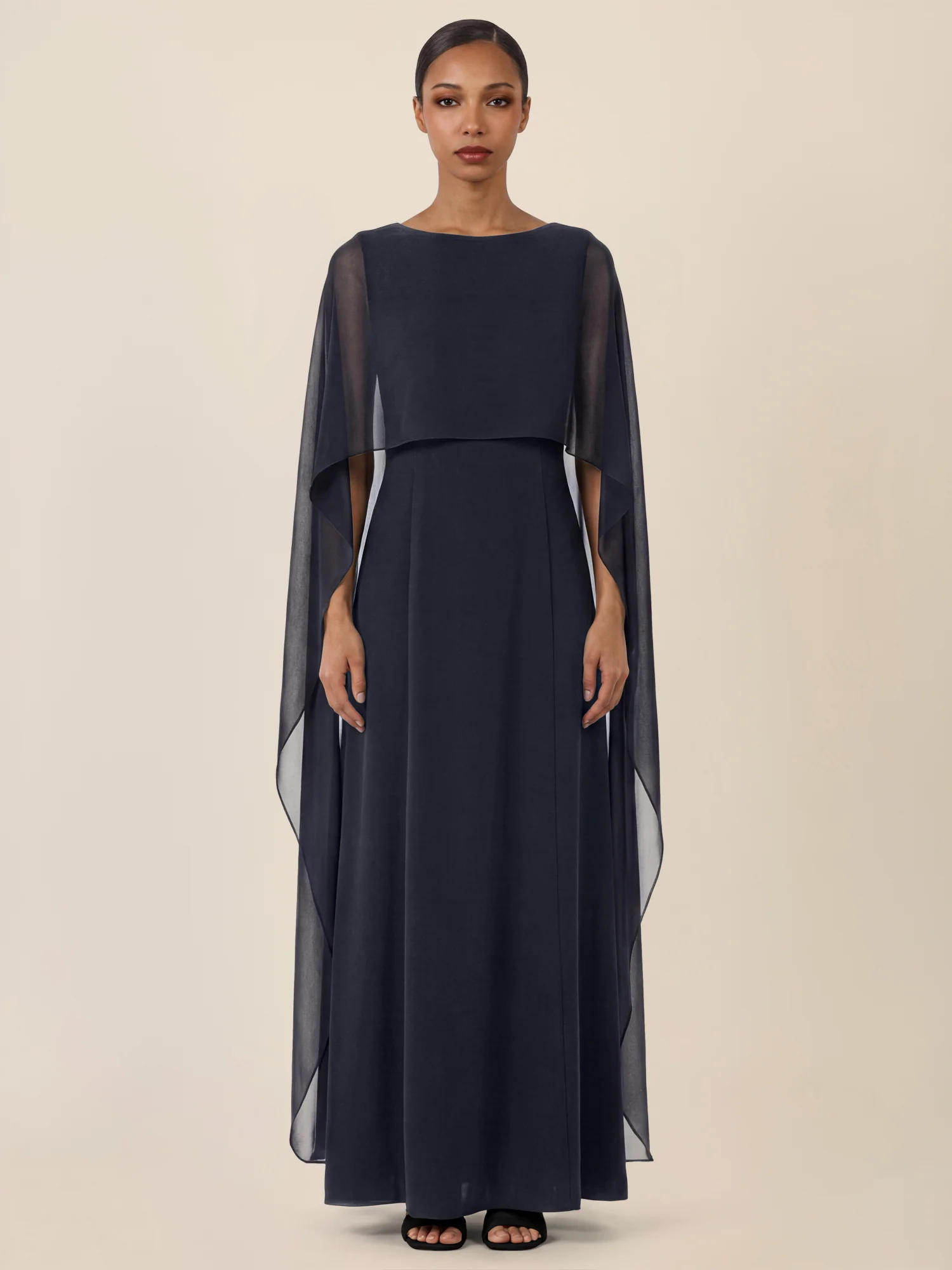 APART Elegantes Kleid mit Cape | nachtblau