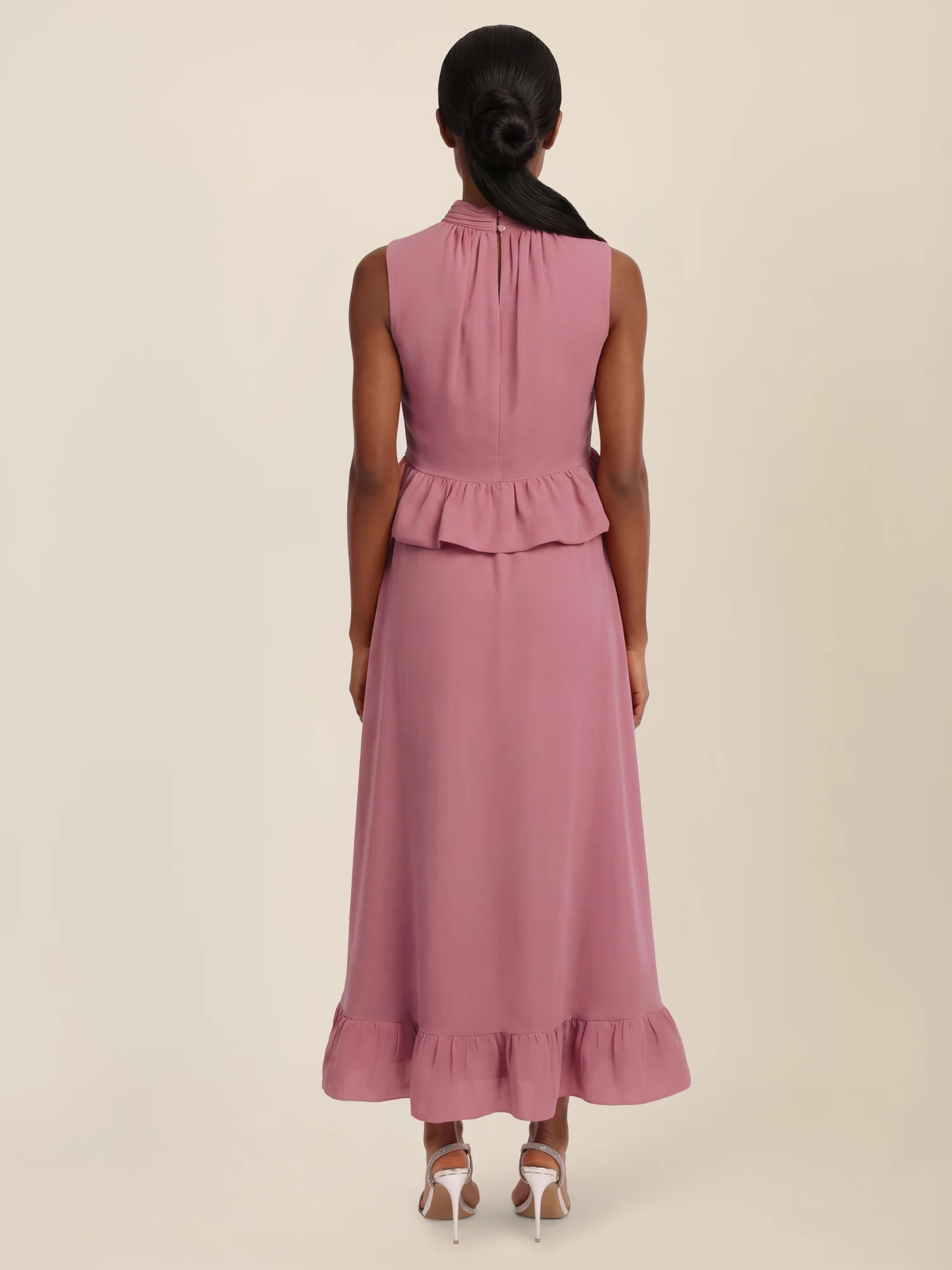 APART Rock mit Volantsaum und High-Low-Schnitt | rosé - Image 3