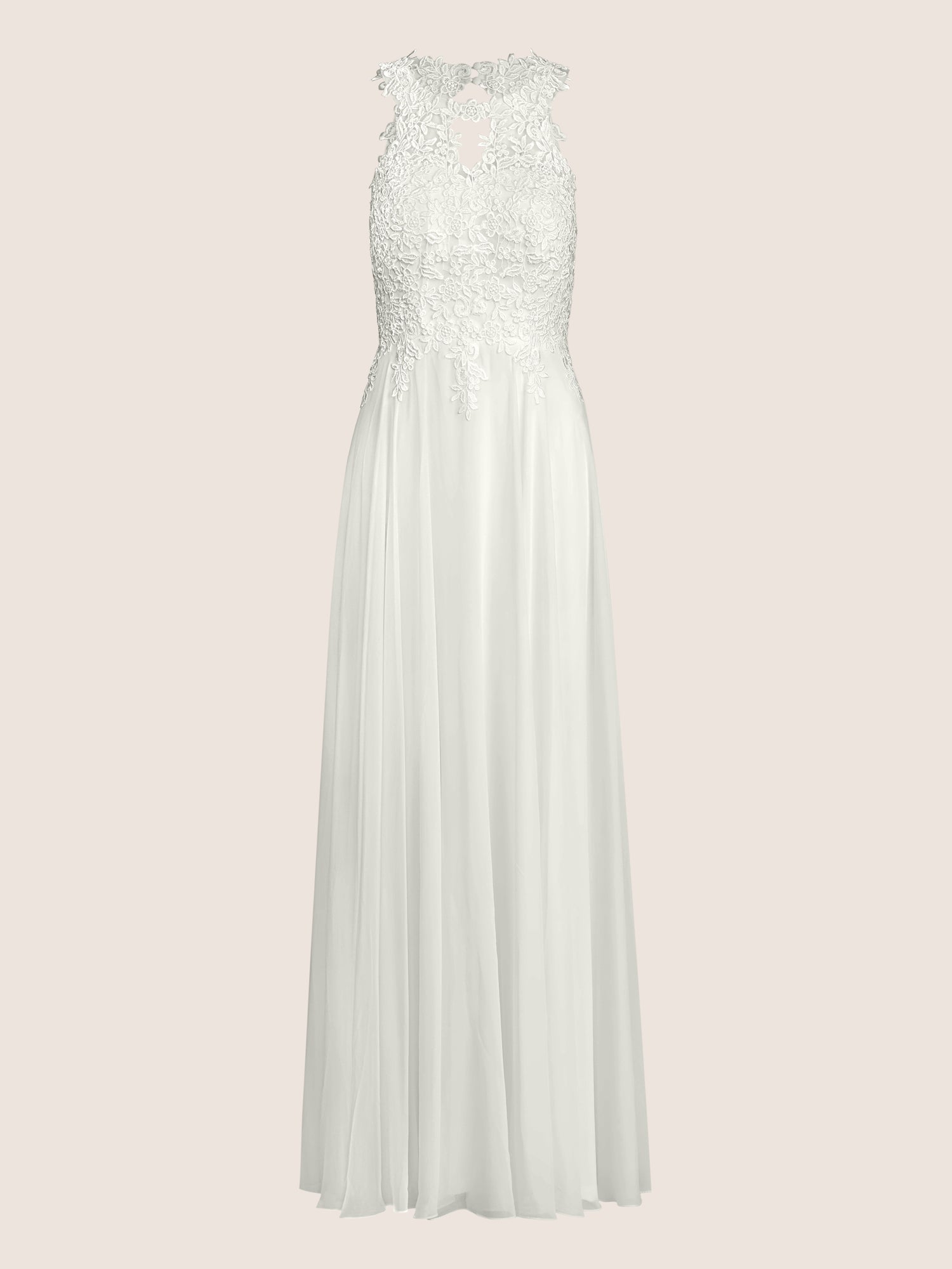 Brautkleid mit floraler Spitze und Chiffon | creme - Image 3
