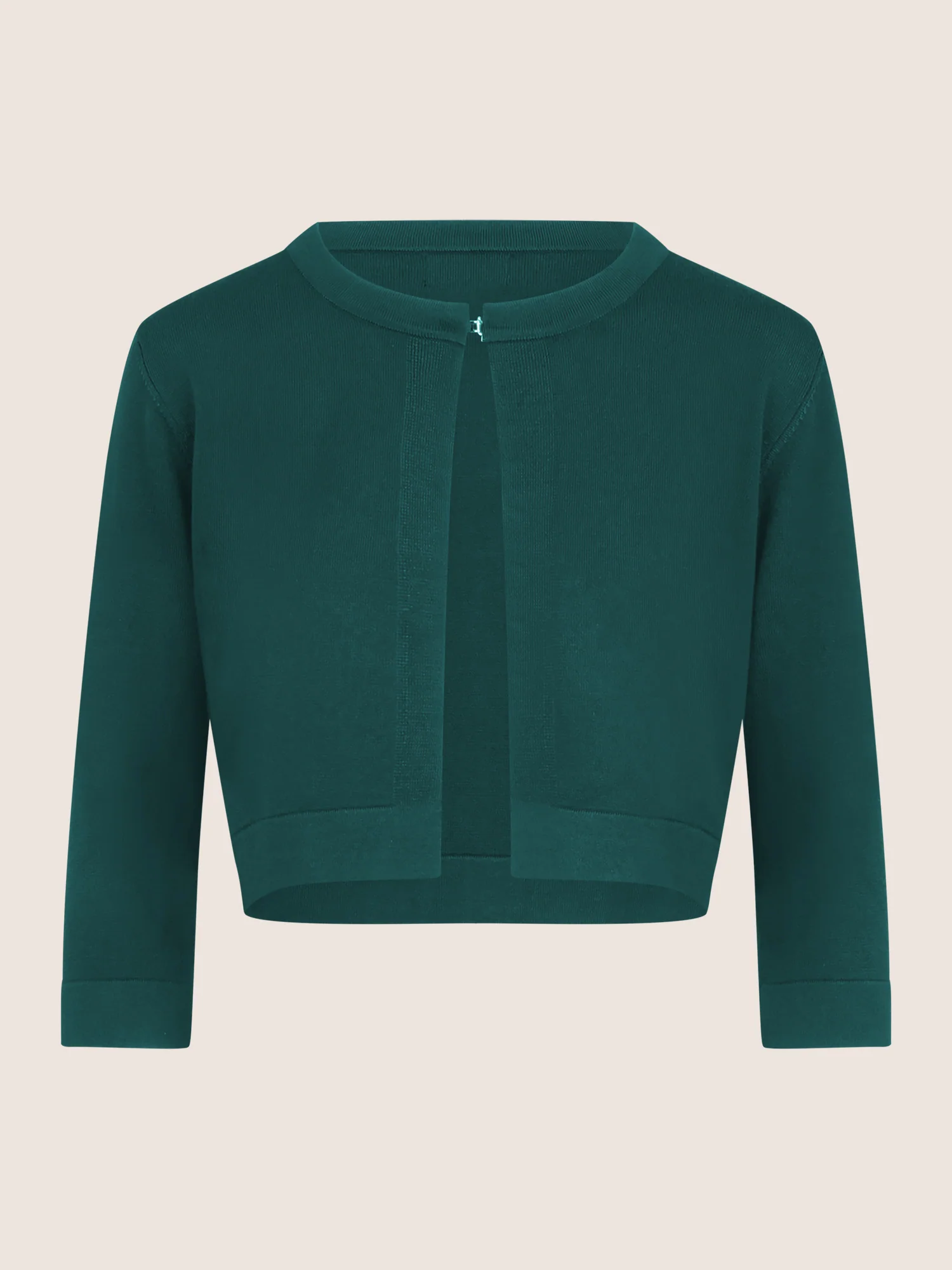 Strickbolero mit 3/4-Ärmeln | emerald - Image 4