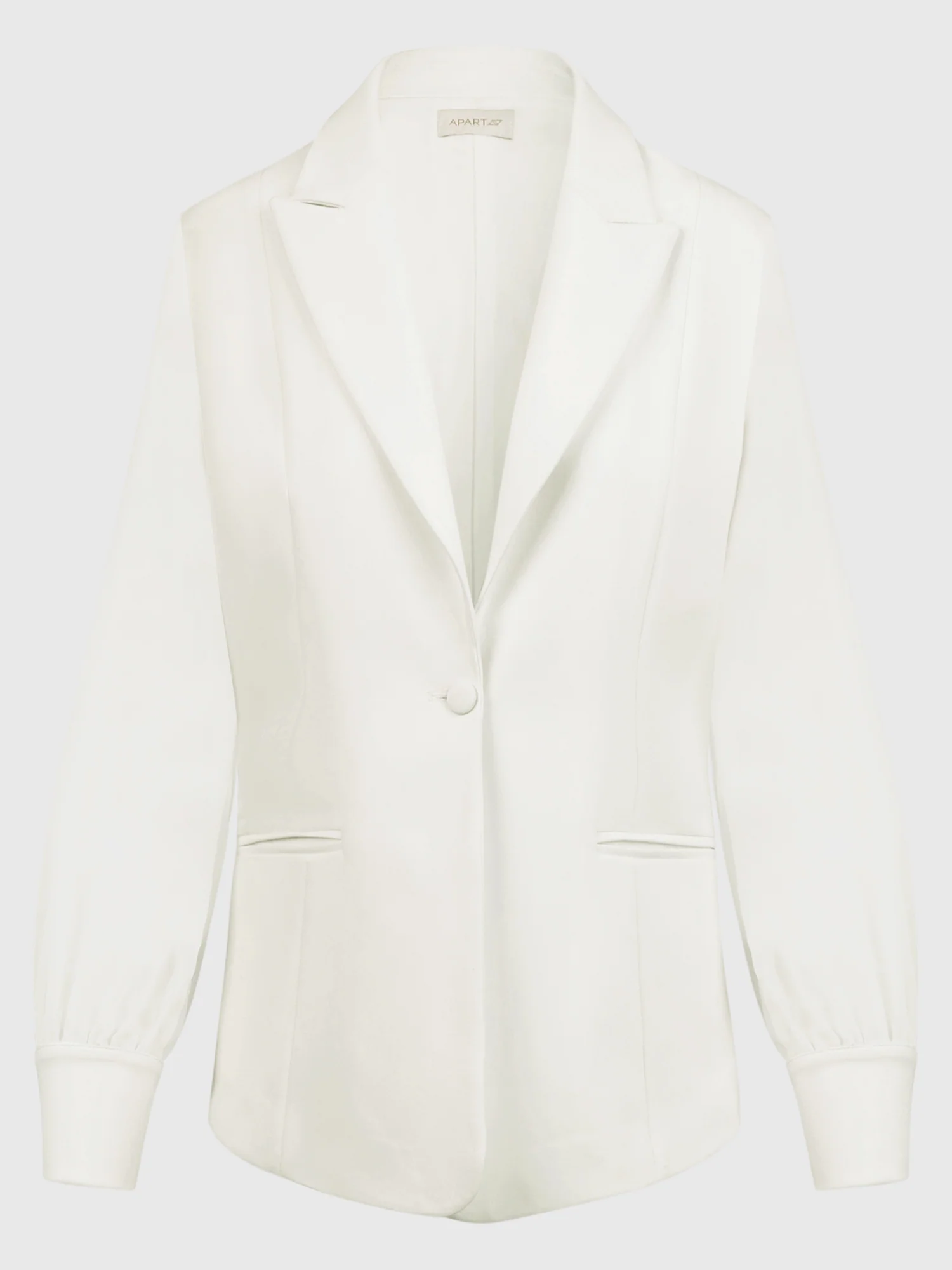 Taillierter Blazer mit Chiffonärmeln | creme - Image 4