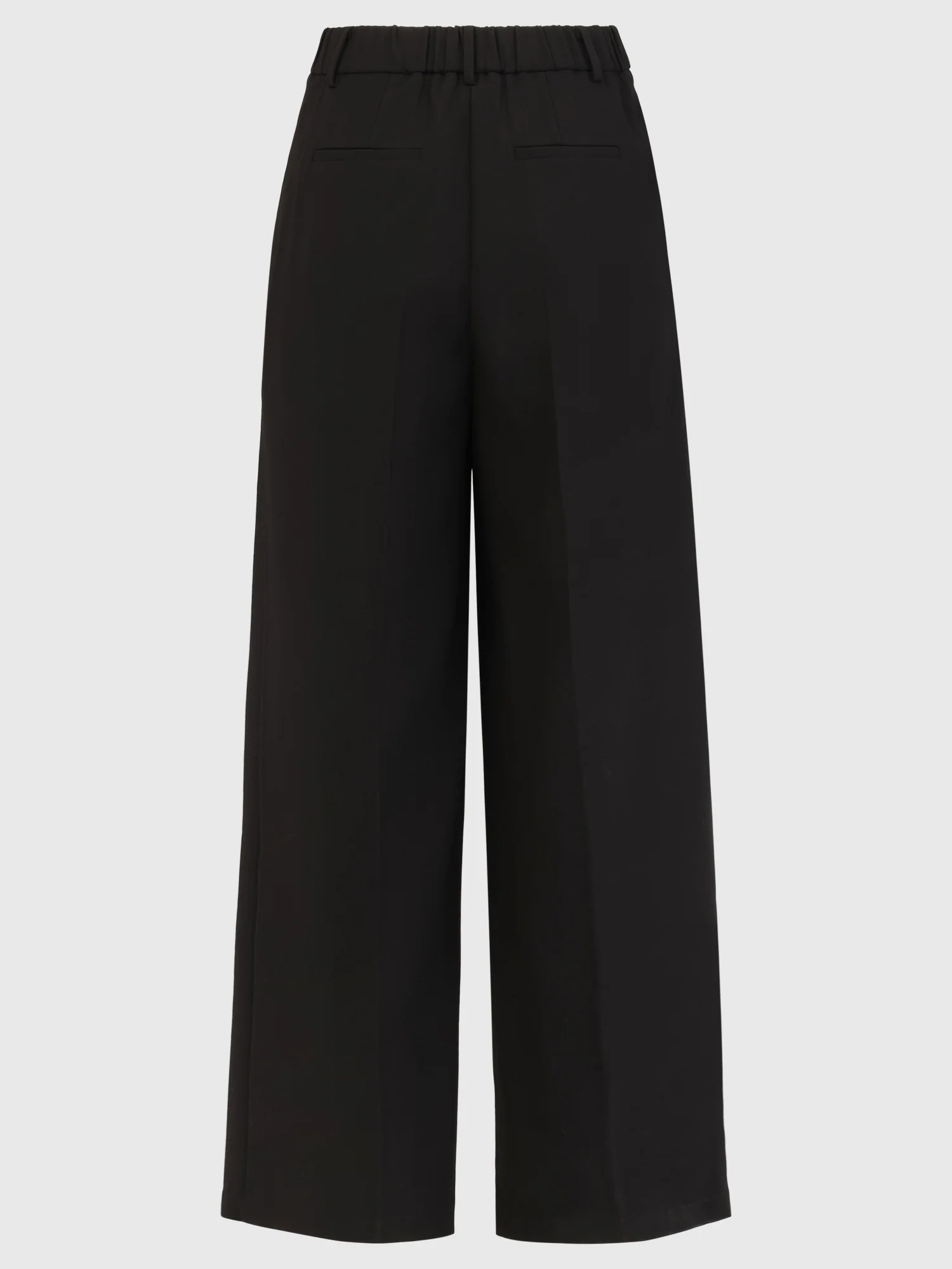 Weite Hose mit Bundfalten | schwarz - Image 5