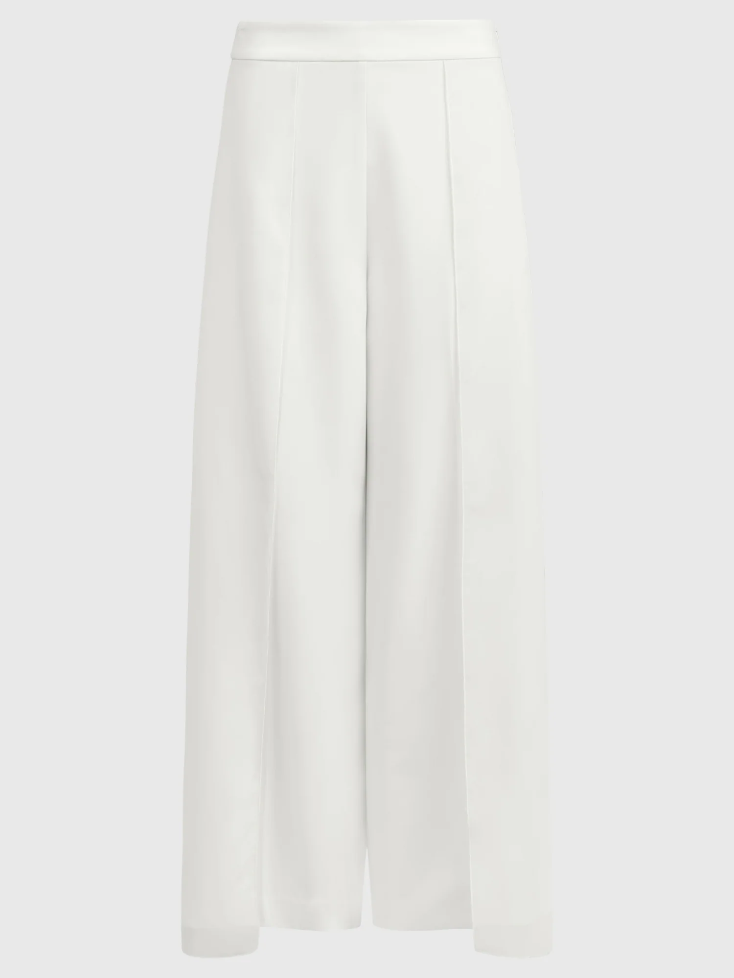 Weite Hose mit Chiffon-Layer | creme - Image 3